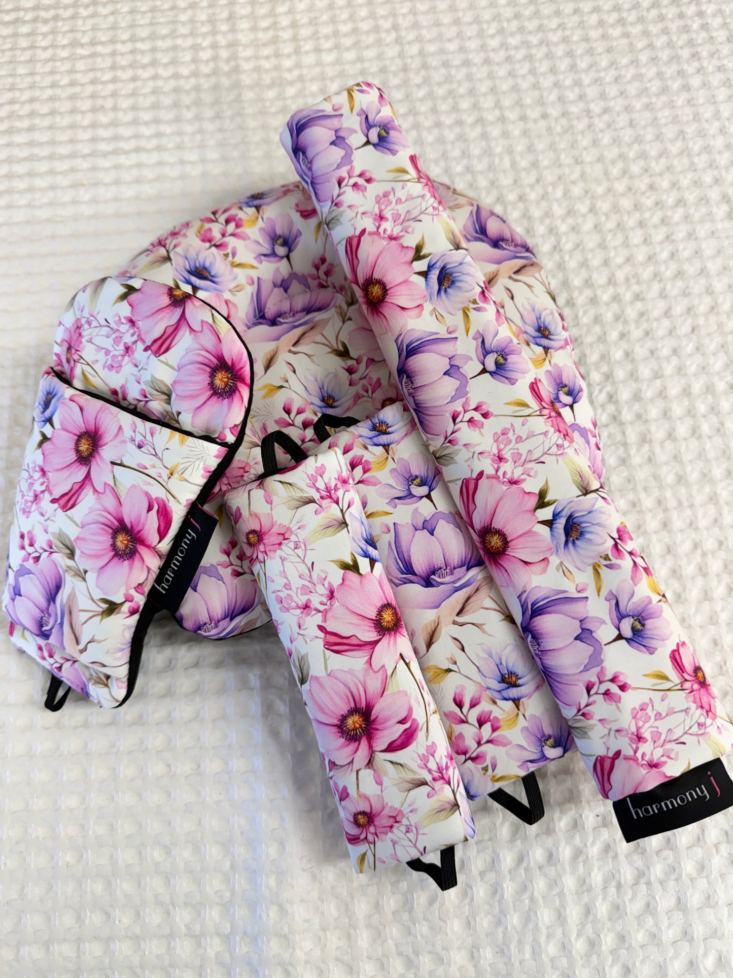 Head Support Pillow, Shoulder Strap Covers, Belly Bar Cover & Crotch Strap Cover
