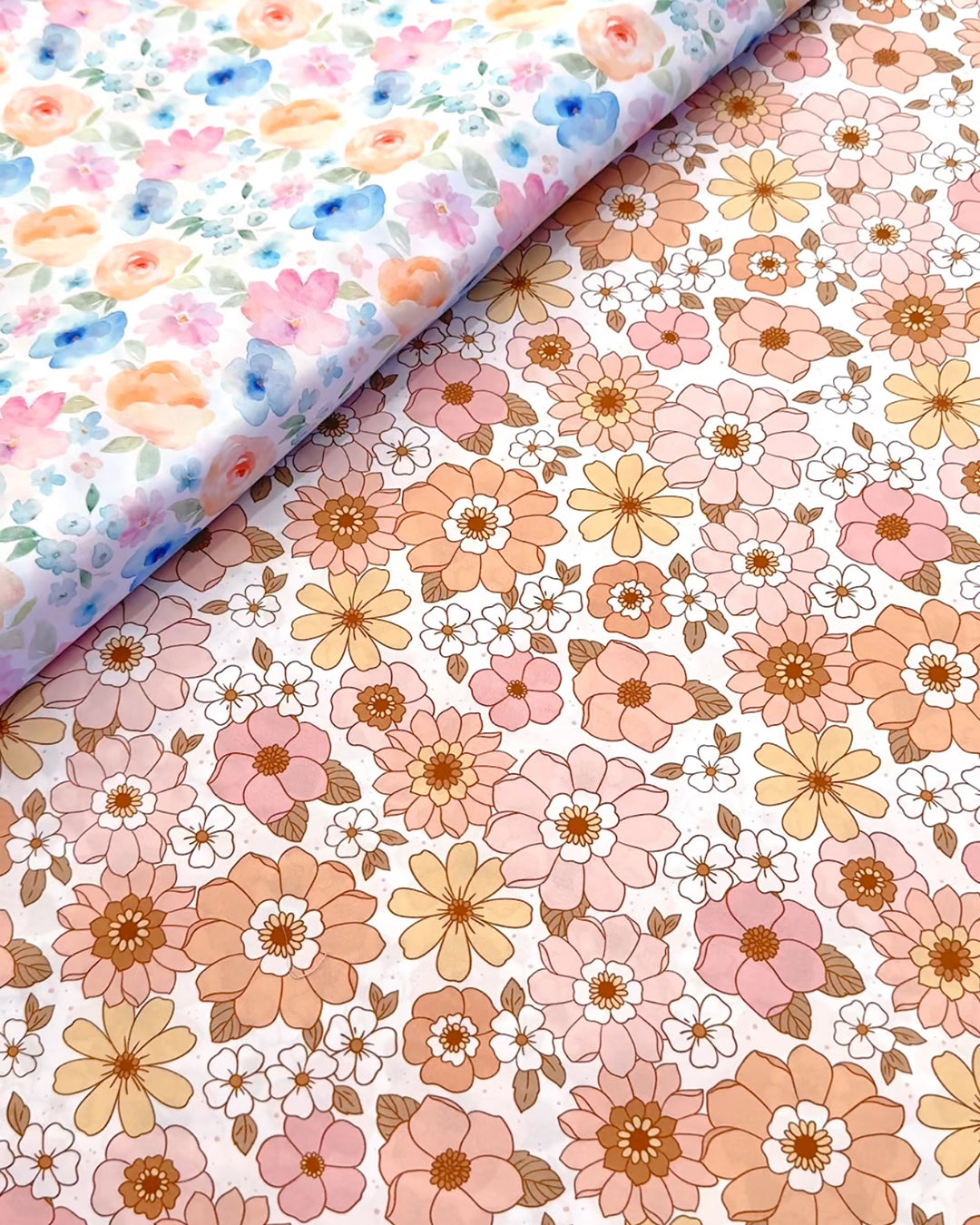 White Blossom fabric for Pram Liners & Accessories by Harmony j