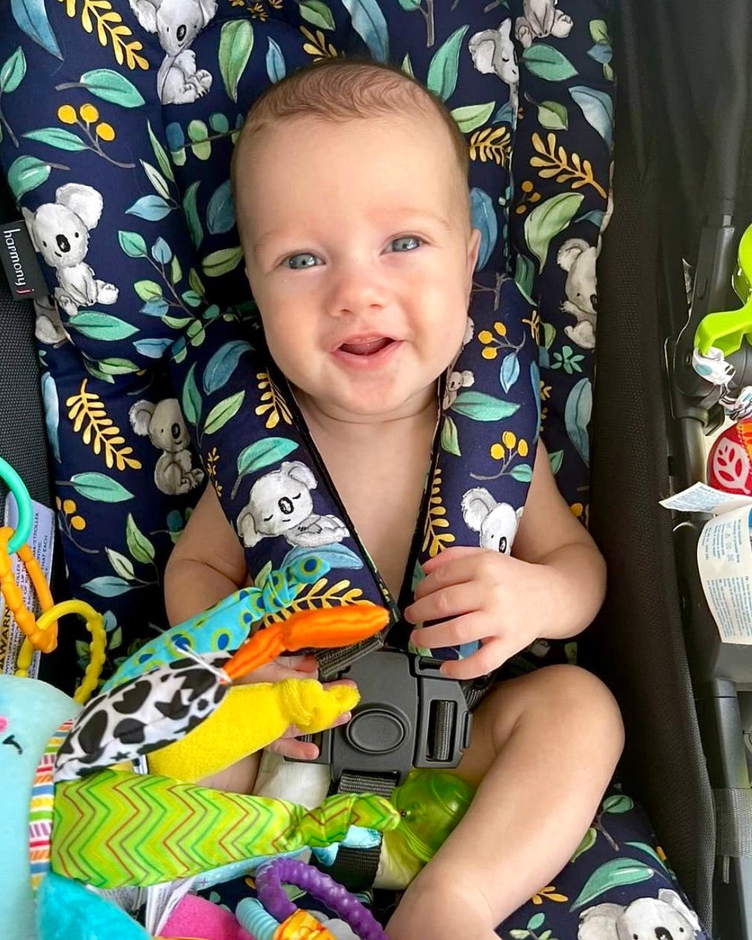 Car Seat Pram Harness Cover For Bub's Comfort – Harmony J