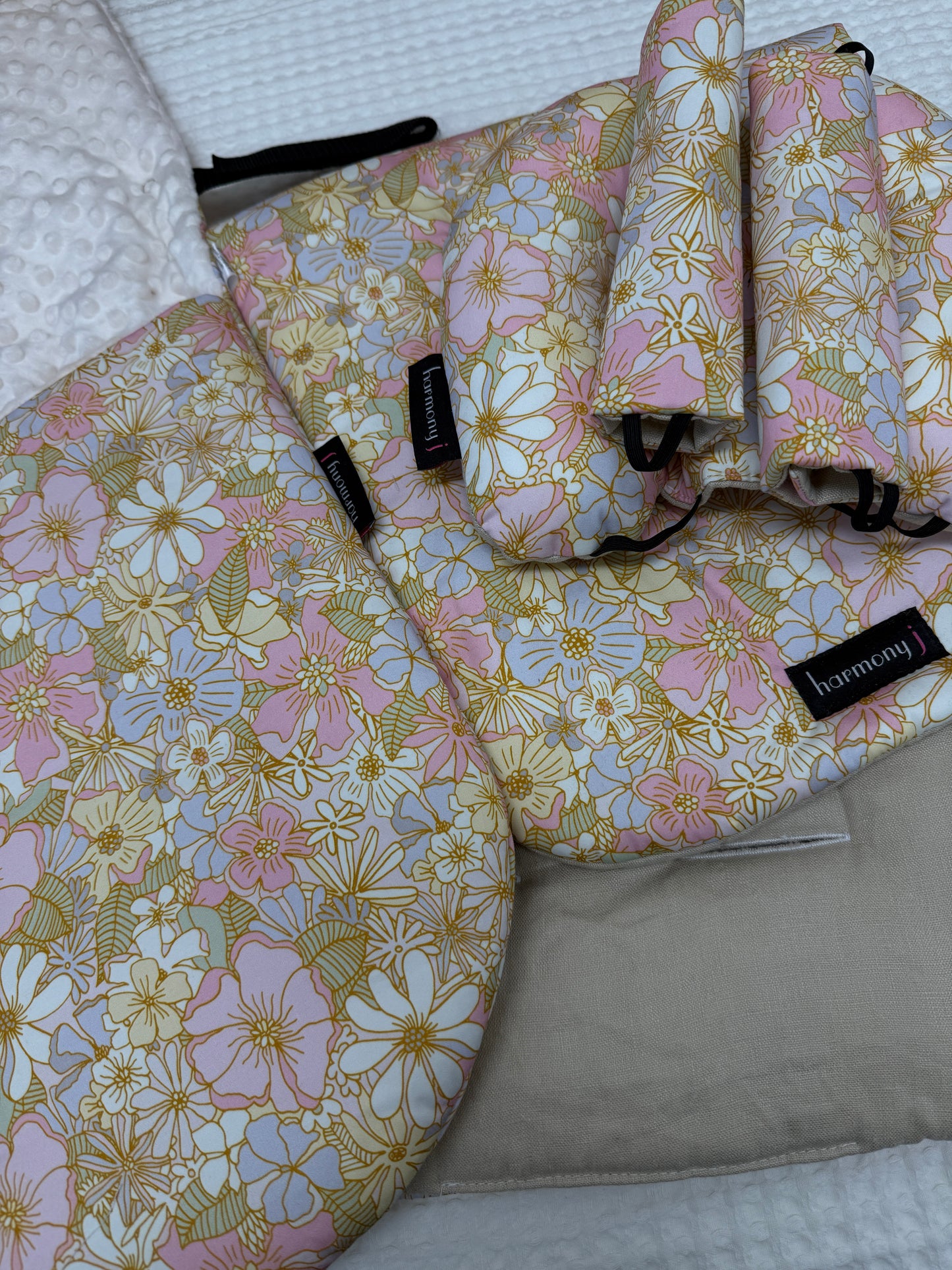 Universal Pram Liner, Footmuff, Harness Strap Covers & Head Support Pillow