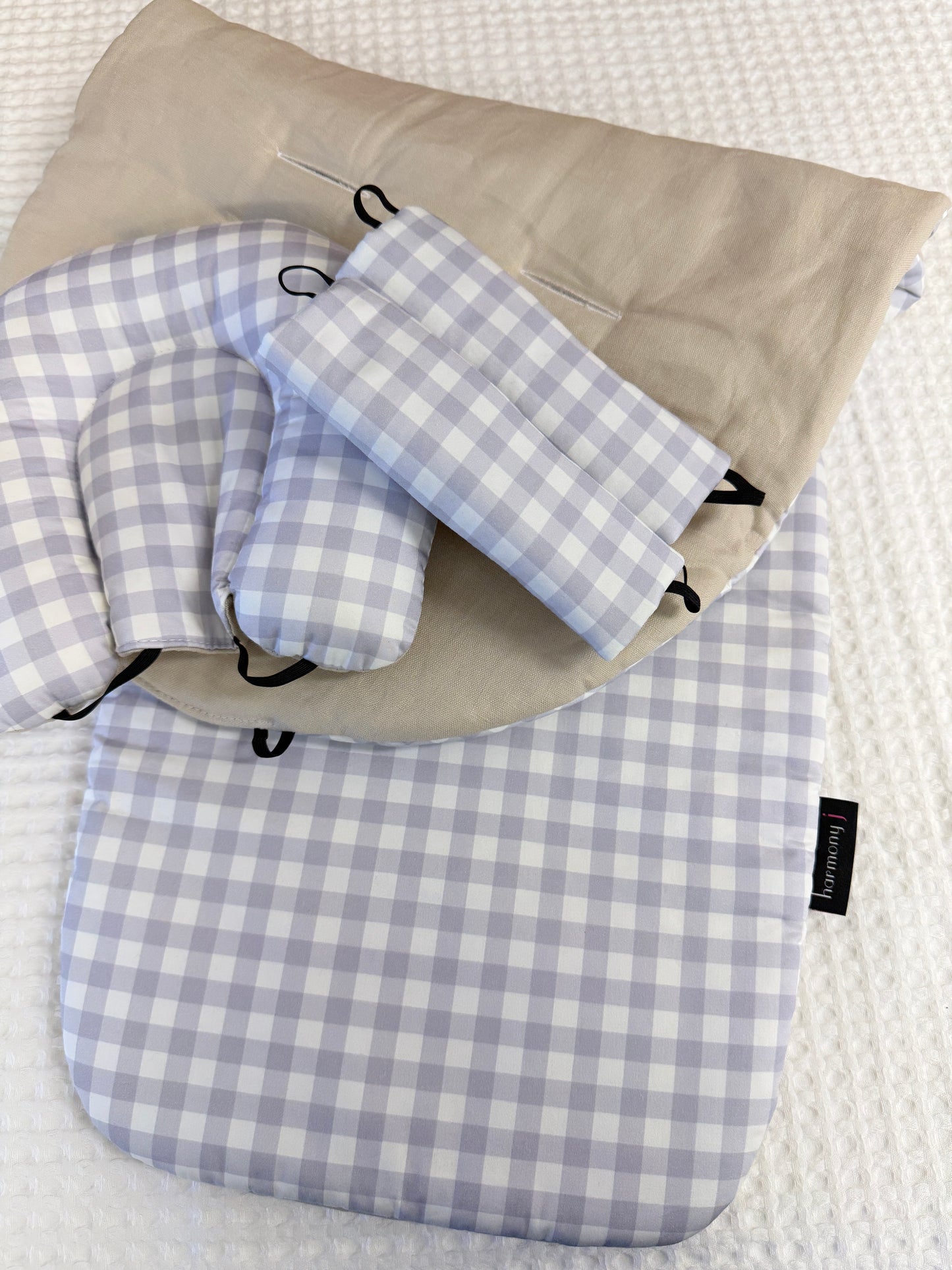 Babybee Juno Pram Liner, Head Support Pillow & Shoulder Strap Covers