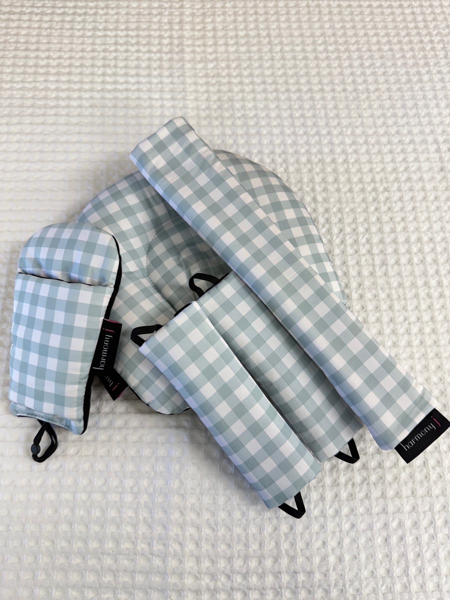 Head Support Pillow, Shoulder Strap Covers, Belly Bar Cover & Crotch Strap Cover