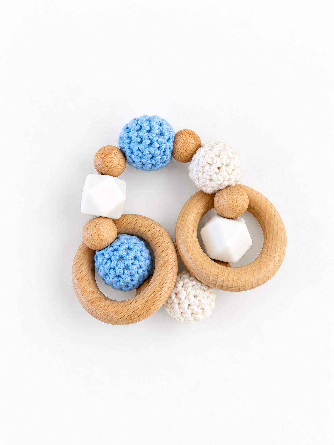 Crotchet Baby Teething Ring - 3 Pack (one colour)