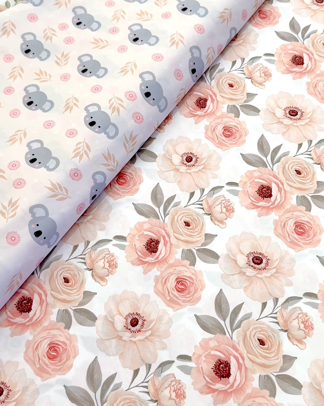 Floral fabric for pram liners and accessories by harmony j.