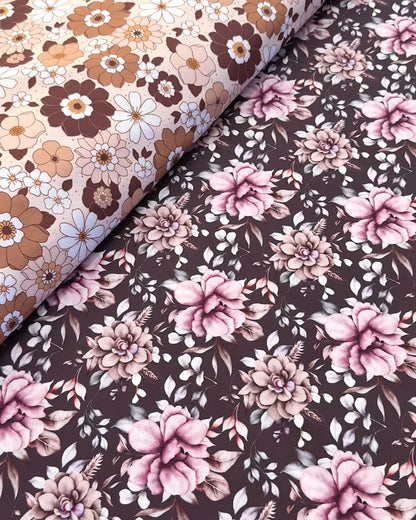 Floral fabric for pram liners and accessories by harmony j.