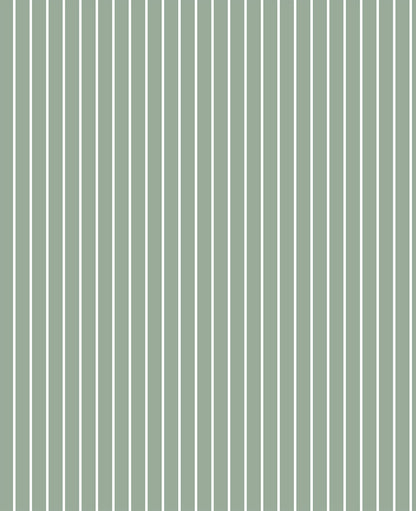 Striped Linen Deep Sage