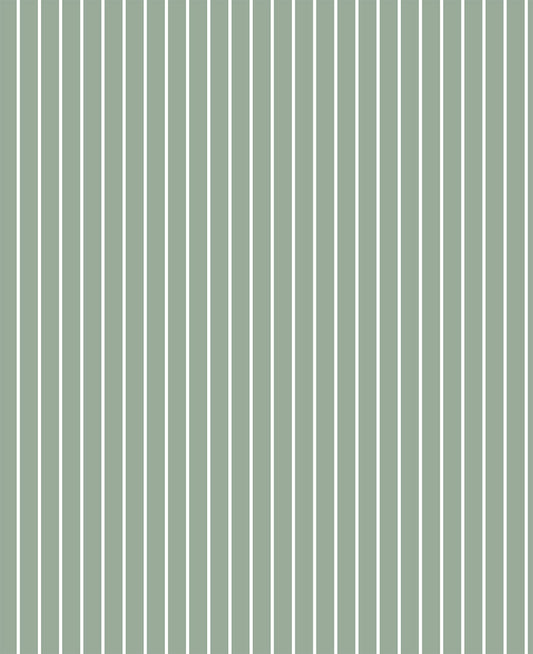 Striped Linen Deep Sage