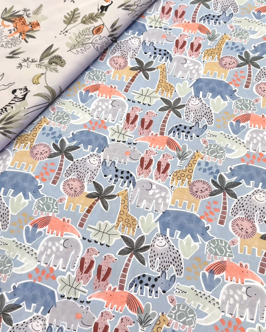 Safari fabric for pram liners and accessories by harmony j.