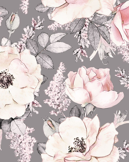 Floral Fantasy Grey