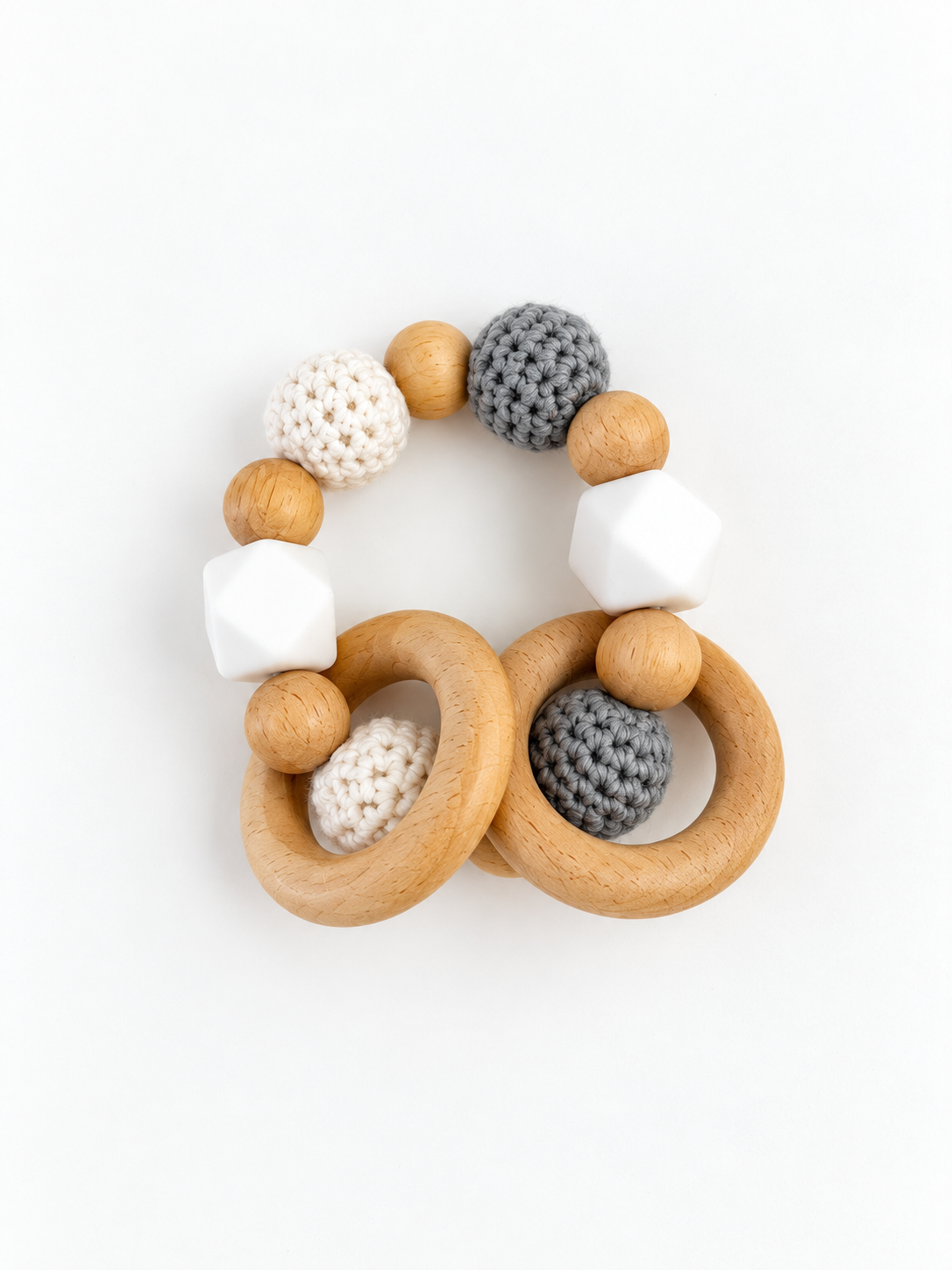 Crotchet Baby Teething Ring - 3 Pack (one colour)