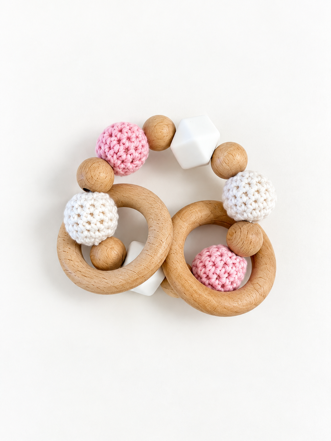 Crotchet Baby Teething Ring - 3 Pack (one colour)