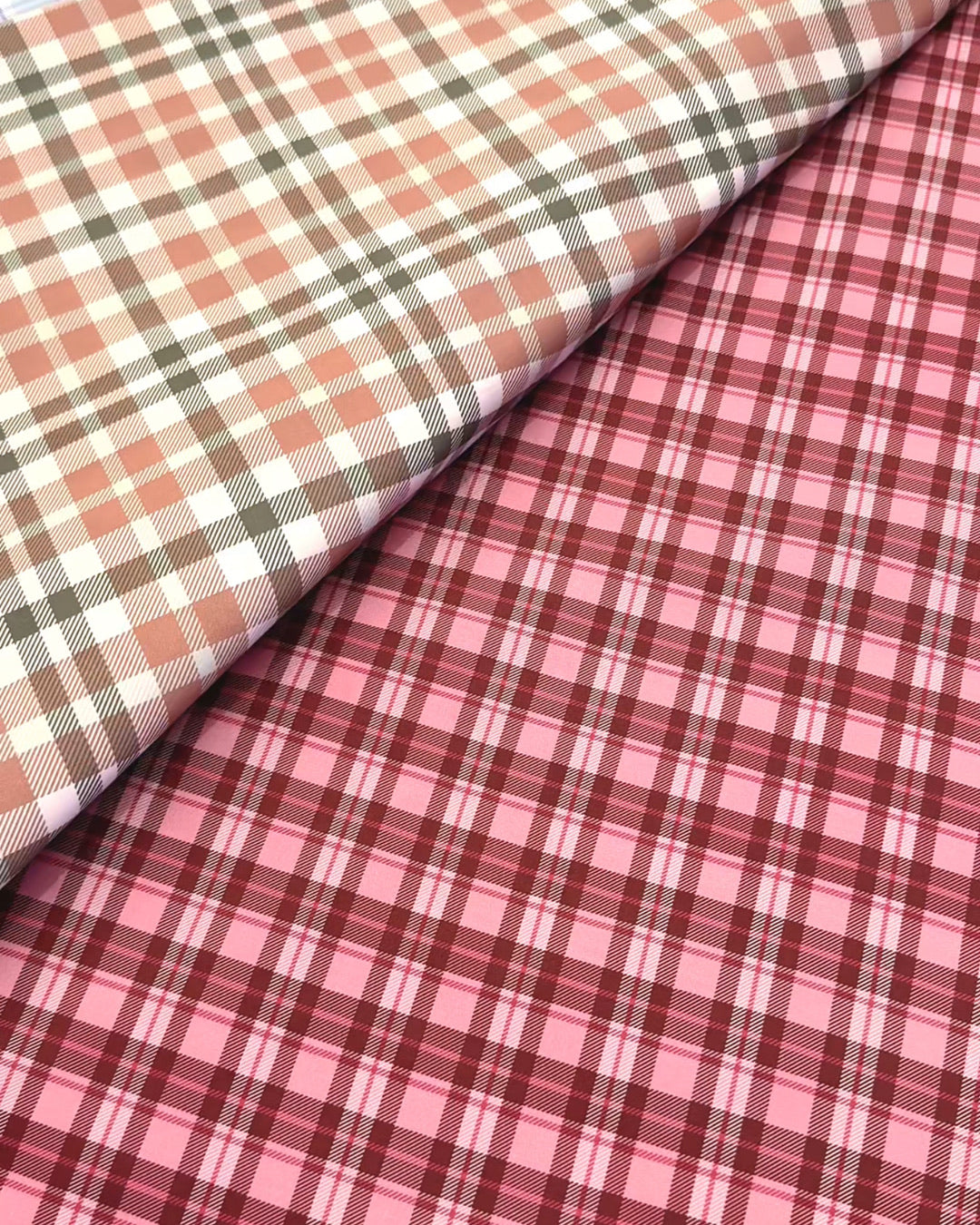 Plaid fabric for pram liners and accessories by harmony j.
