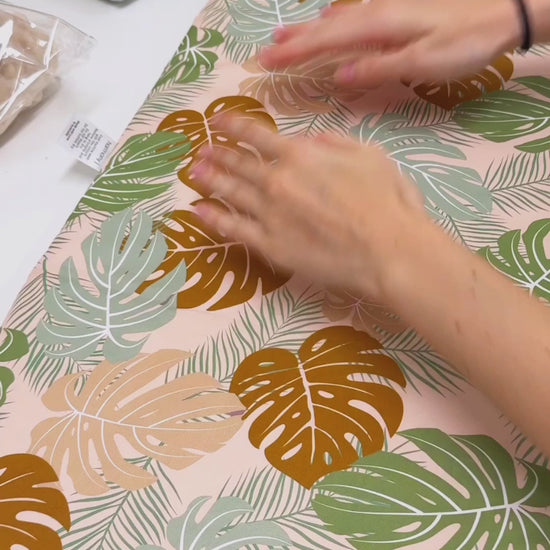 Blushed Monstera Bassinet Liner for the Babybee Juno bassinet by Harmony j