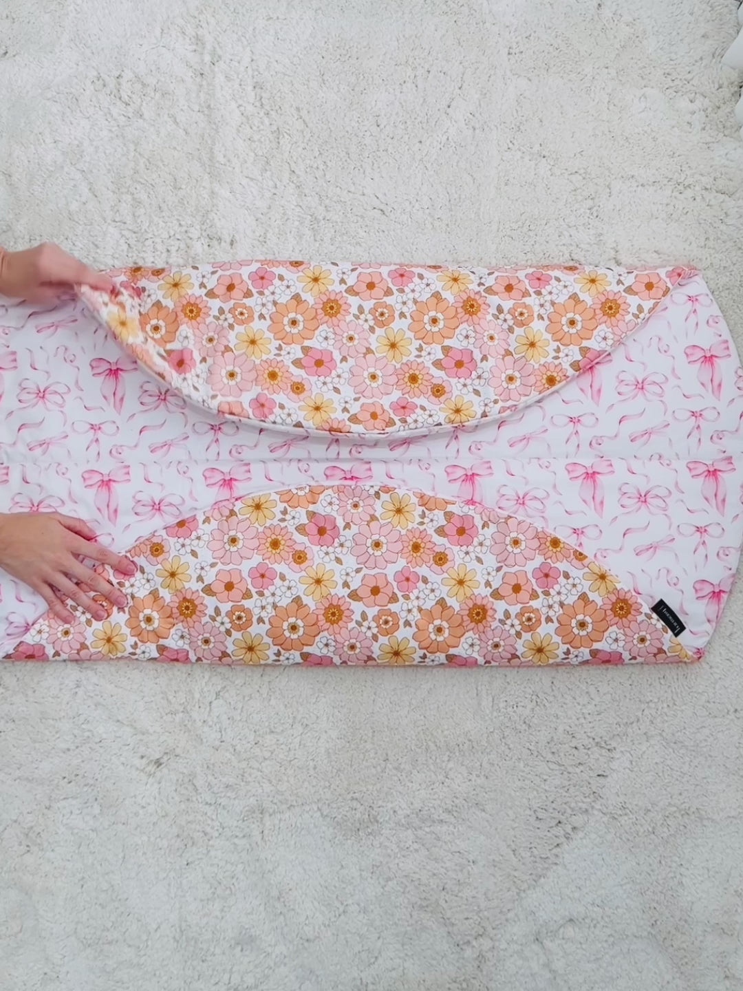 Reversible Baby Play Mat made with thick comfy premium wadding, keeping bub comfy for tummy time. Made by Harmony j.