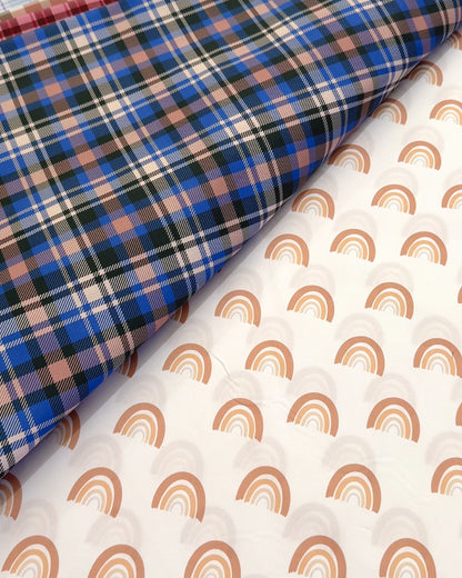 Rainbow fabric for pram liners and accessories by harmony j.