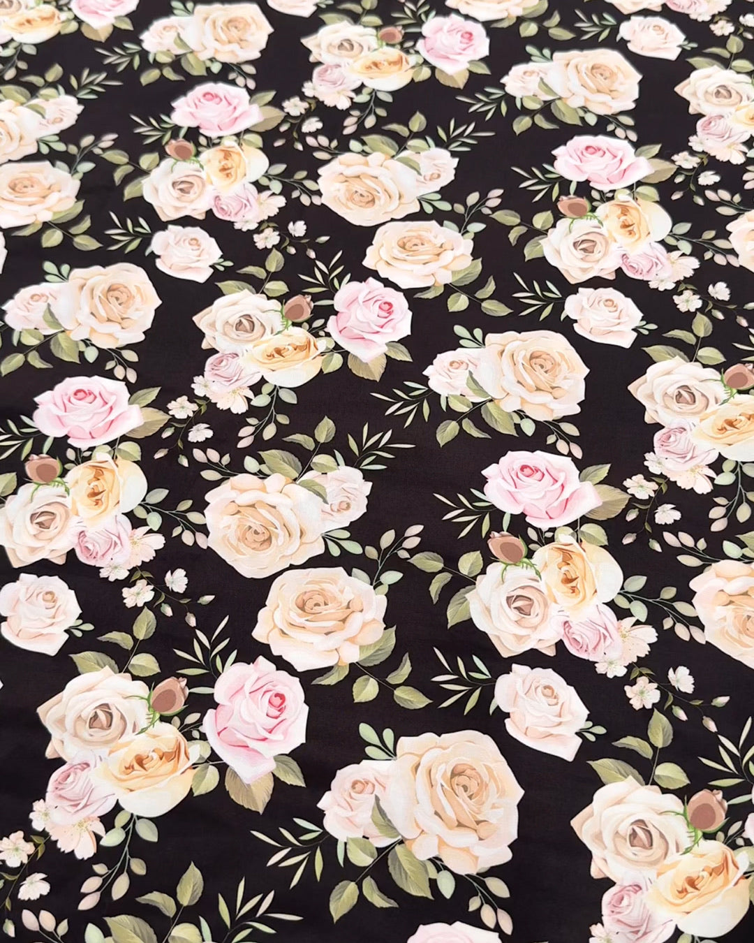 Floral fabric for pram liners and accessories by harmony j.