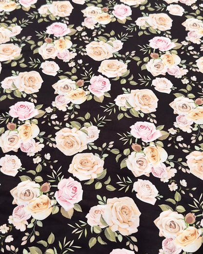 Floral fabric for pram liners and accessories by harmony j.