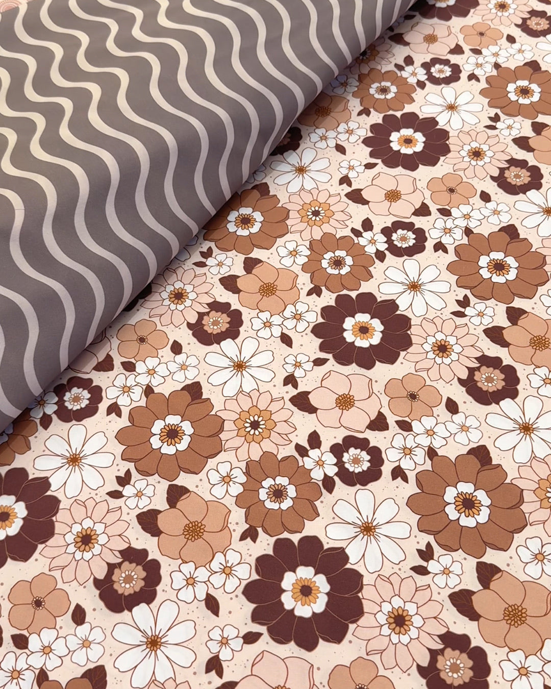 Floral fabric for pram liners and accessories by harmony j.