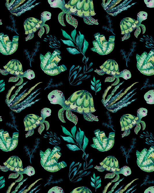 Sea Turtles Black