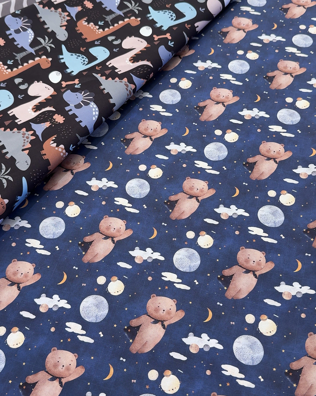 Teddy fabric for pram liners and accessories by harmony j.